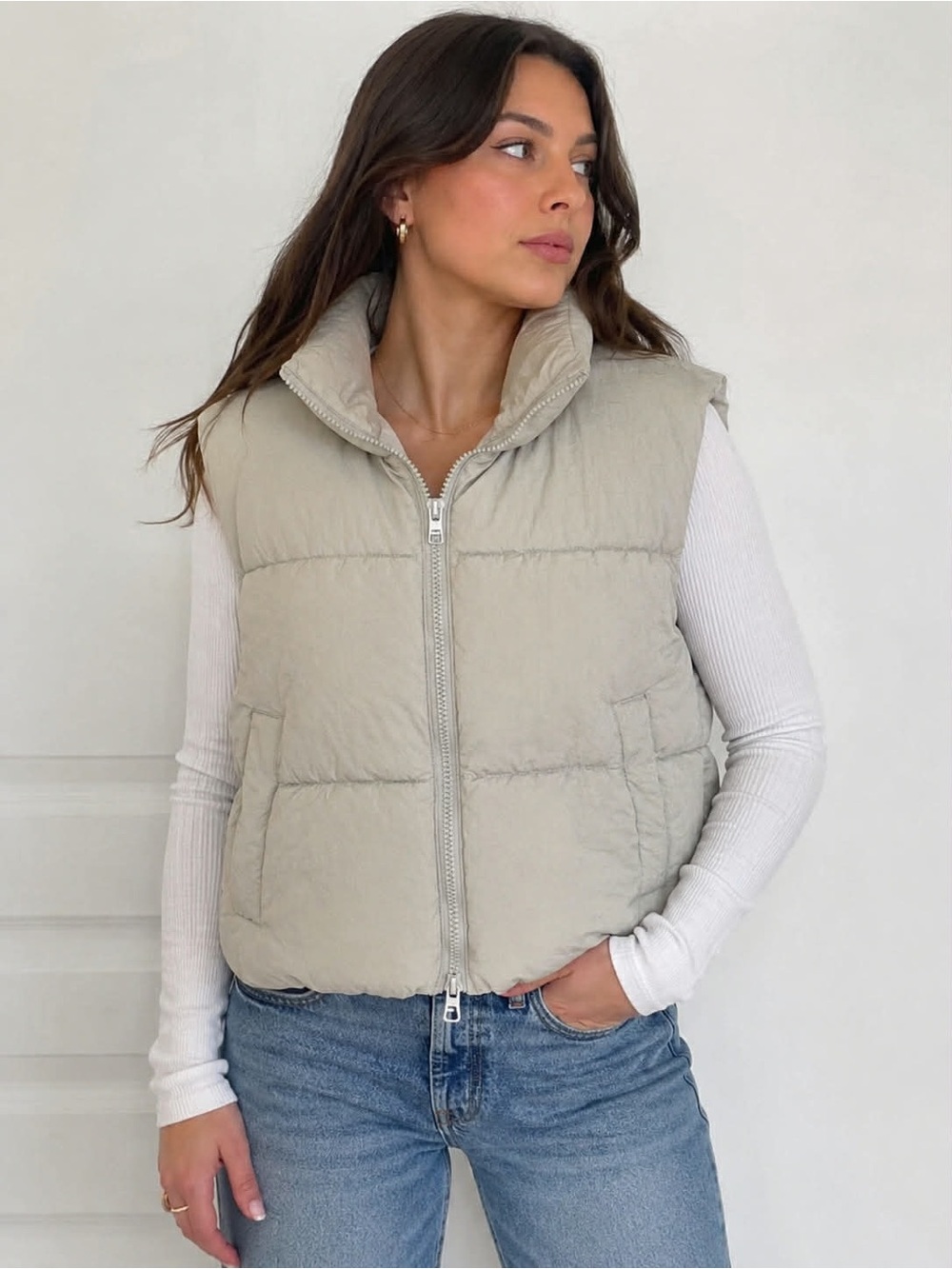 H&M beige women's vest